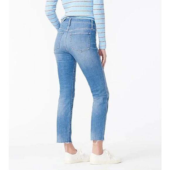 J.CREW 9" Vintage Straight Jean Wainscott Light Wash Blue Distressed Women's 25 - Picture 4 of 12